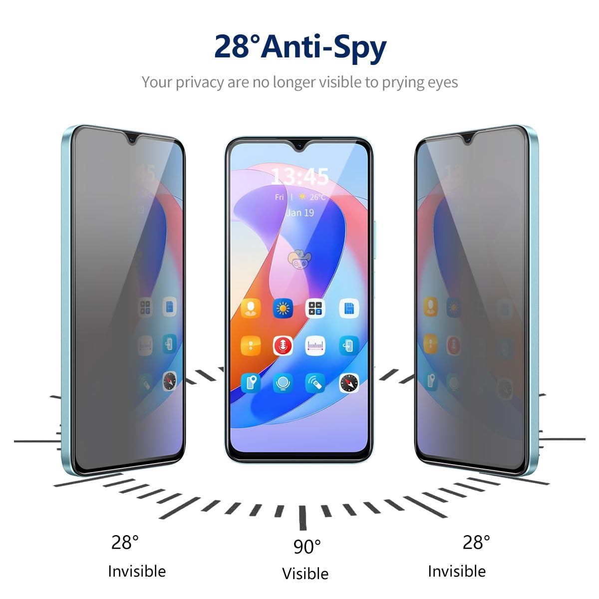 Privacy Tempered Glass for Redmi Note 7 Pro