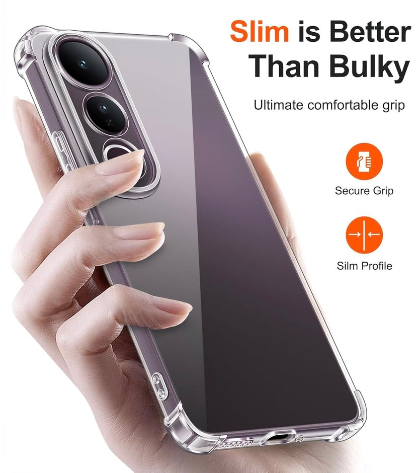 Transparent Crystal Clear Back Cover for Vivo Y400 Pro