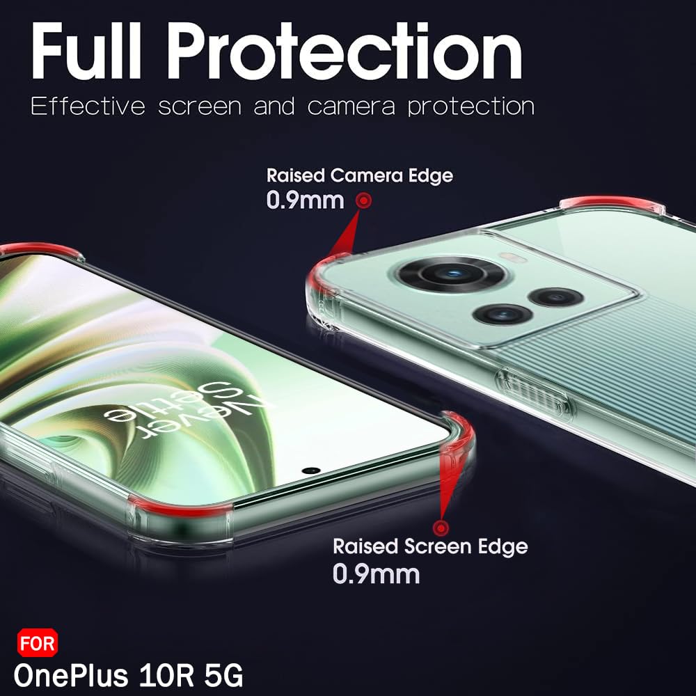 Transparent Crystal Clear Back Cover for OnePlus 10R Prime 5G