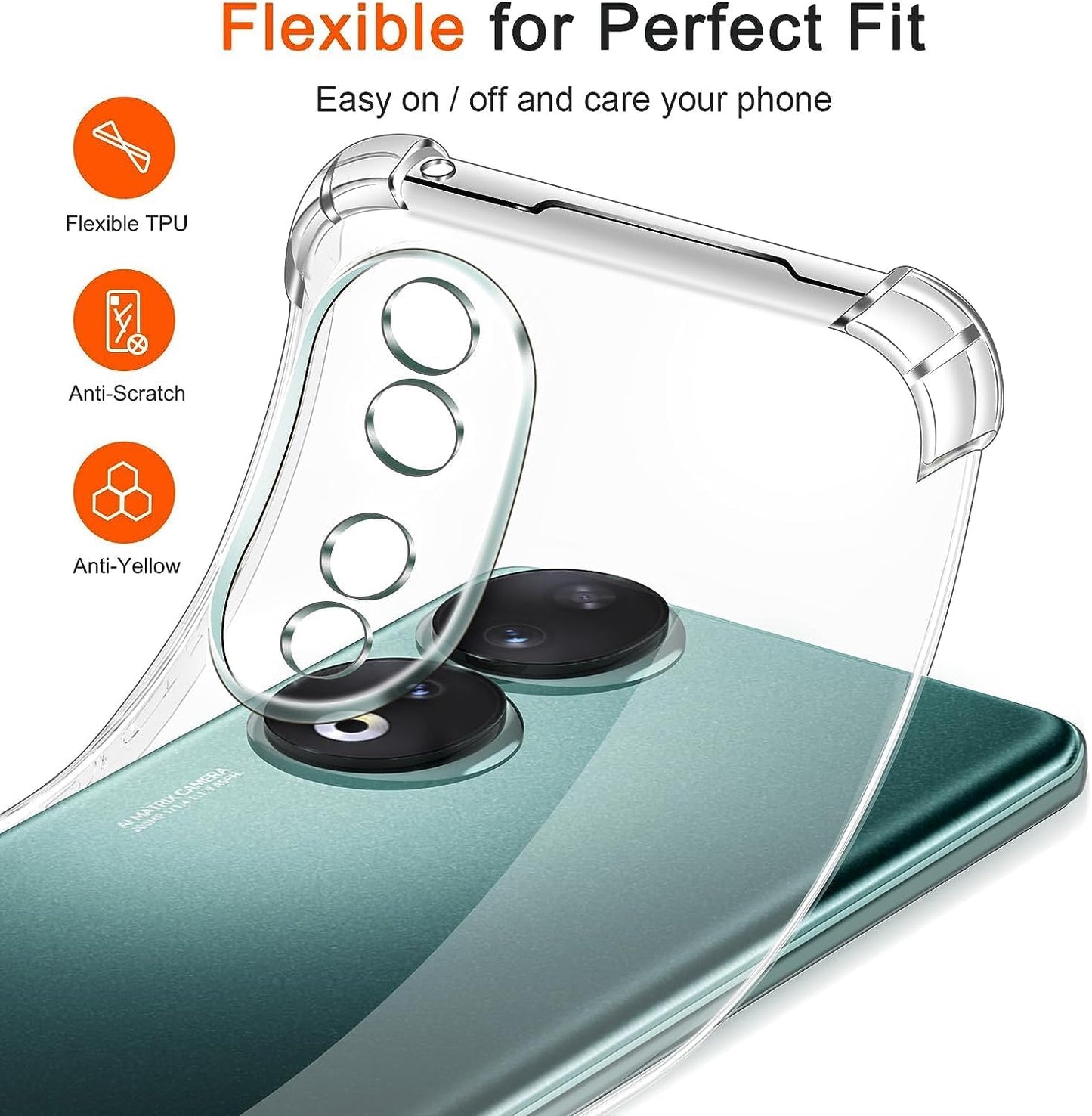 Transparent Crystal Clear Back Cover for Honor 90 5G