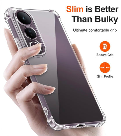 Transparent Crystal Clear Back Cover for Vivo Y400 Pro