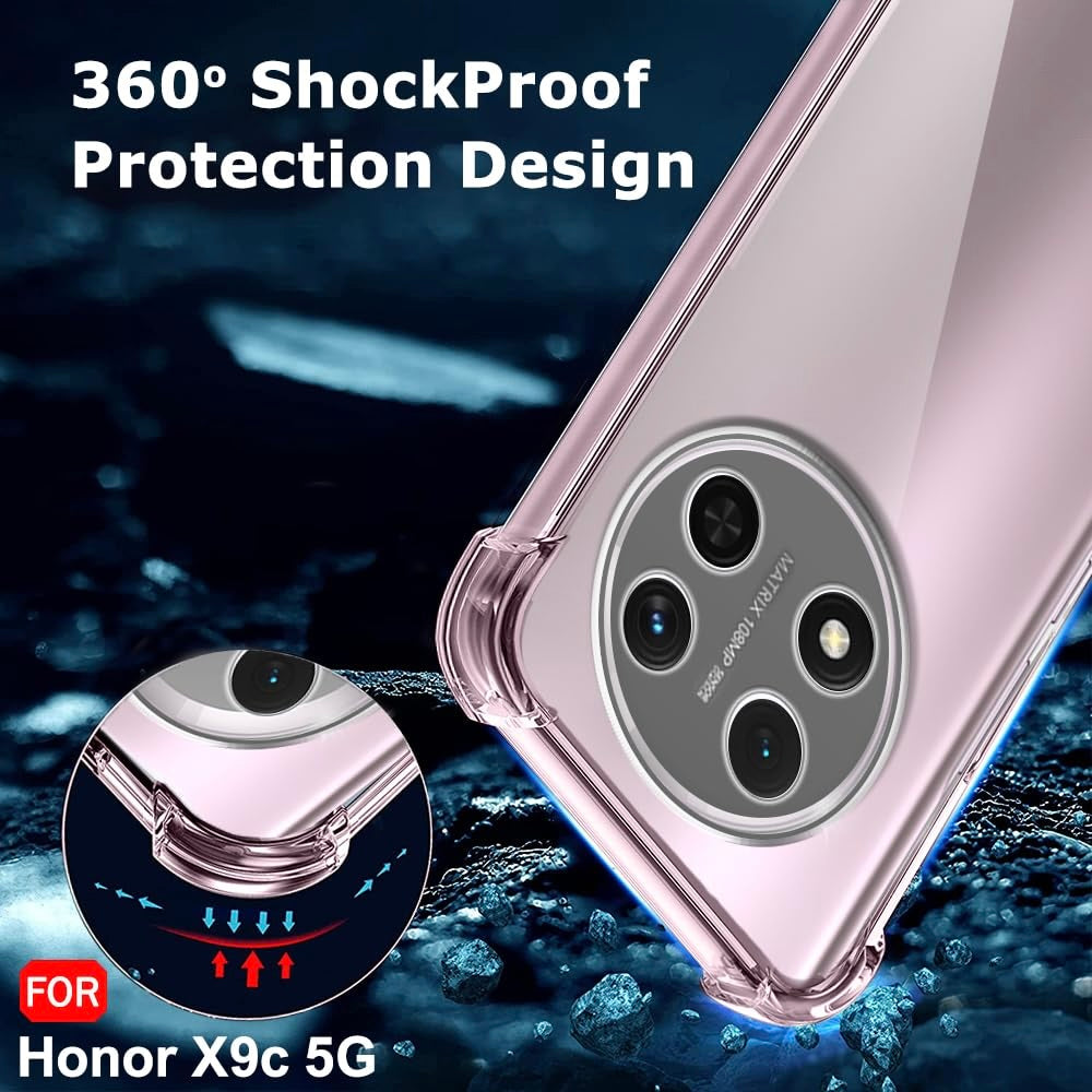 Transparent Crystal Clear Back Cover for Honor X9C 5G