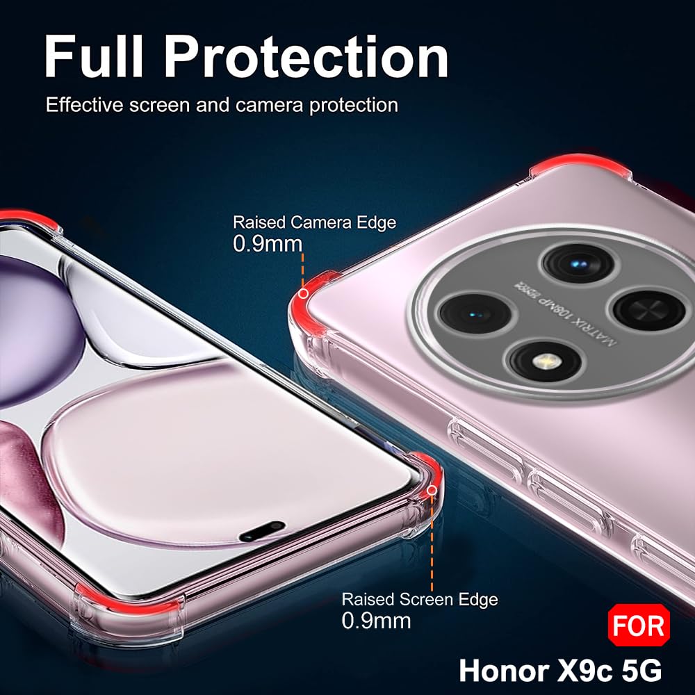 Transparent Crystal Clear Back Cover for Honor X9C 5G
