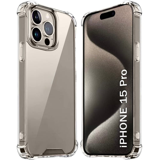 Transparent Crystal Clear Back Cover for Apple Iphone 15 Pro