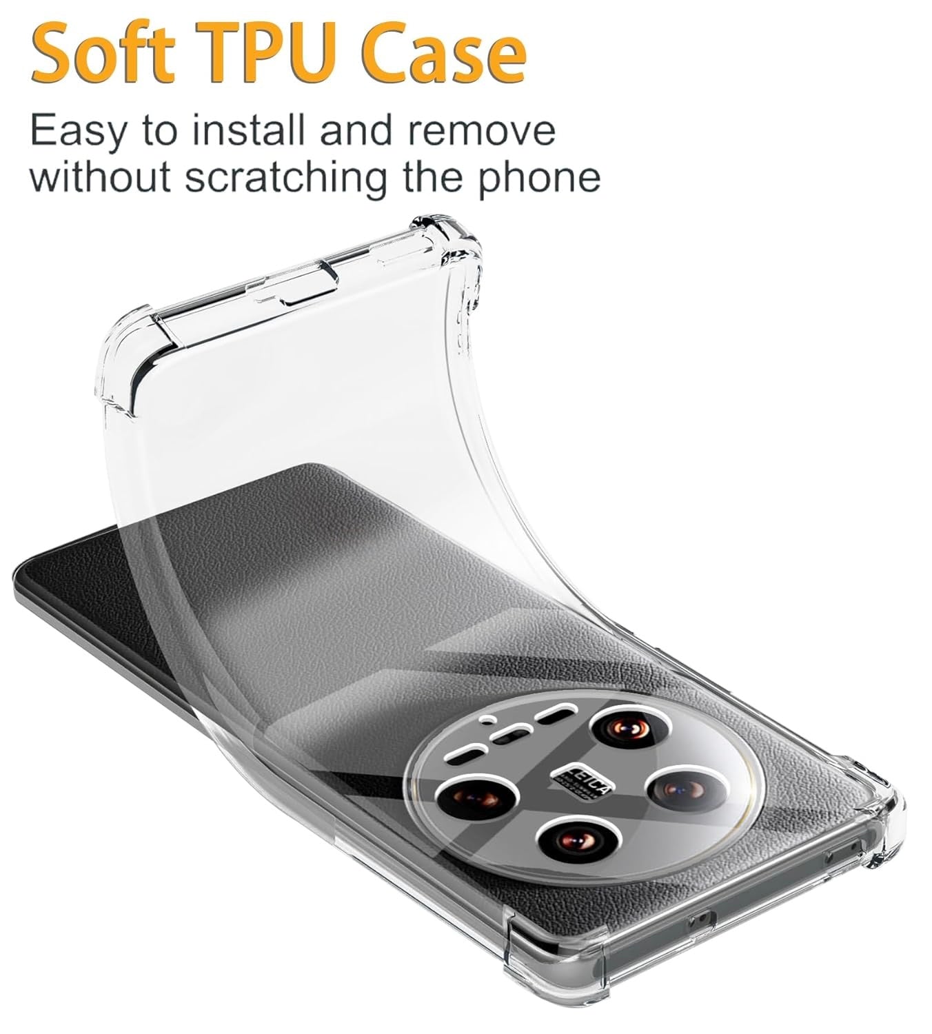 Transparent Crystal Clear Back Cover for Mi 14 Ultra