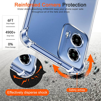 Transparent Crystal Clear Back Cover for Moto G34