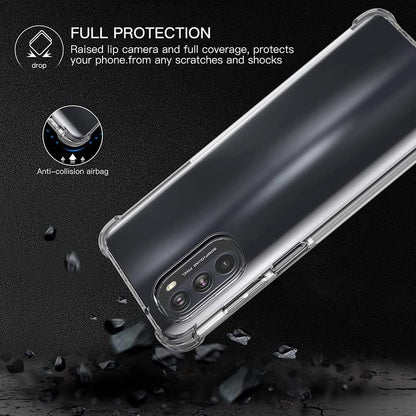 Transparent Crystal Clear Back Cover for Moto G52