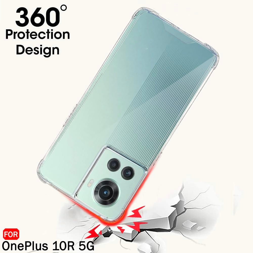Transparent Crystal Clear Back Cover for OnePlus 10R Prime 5G