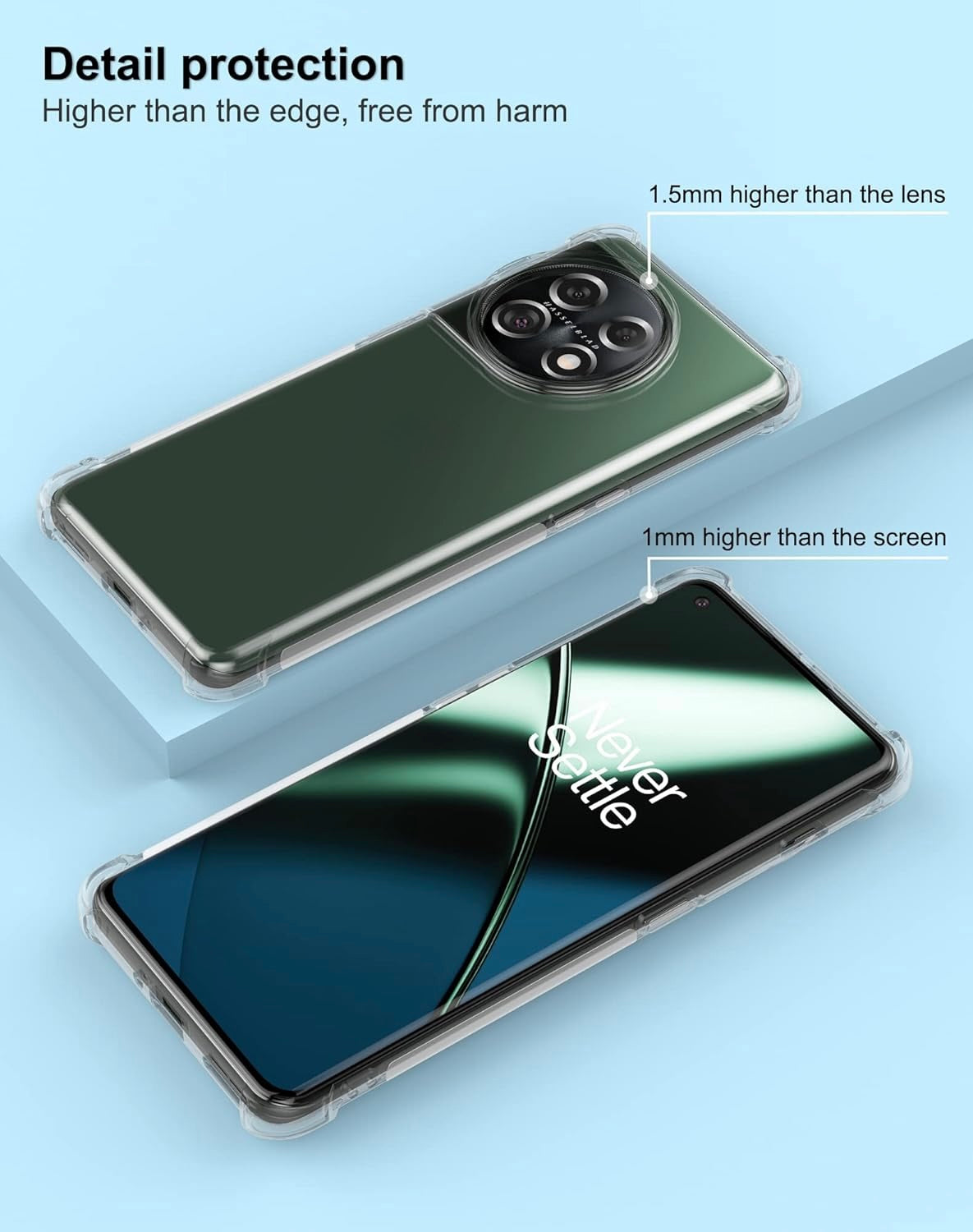 Transparent Crystal Clear Back Cover for OnePlus 11R 5G