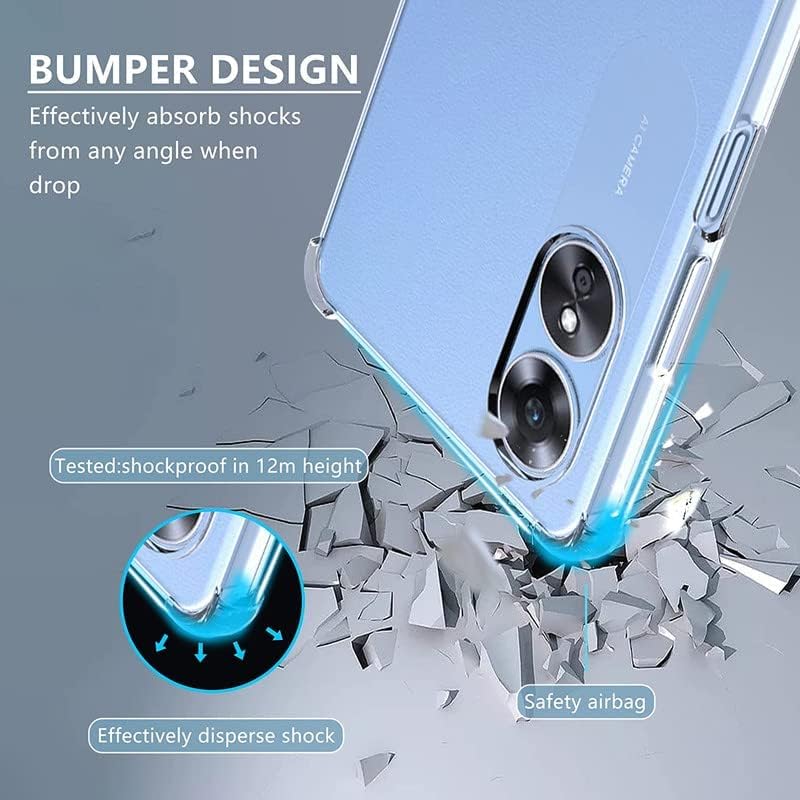 Transparent Crystal Clear Back Cover for Oppo A58 5G