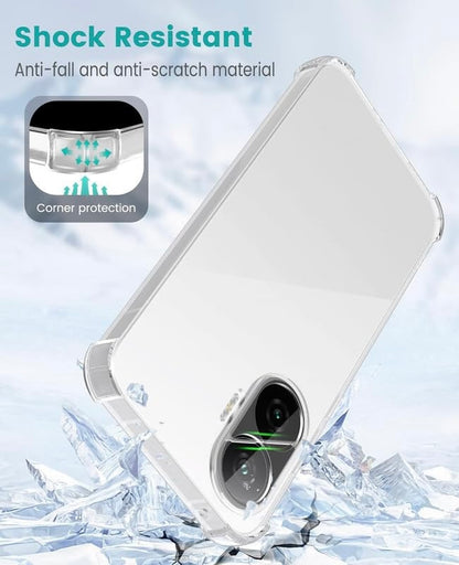 Transparent Crystal Clear Back Cover for Poco F7 5G