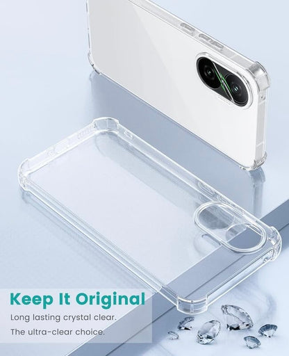 Transparent Crystal Clear Back Cover for Poco F7 5G