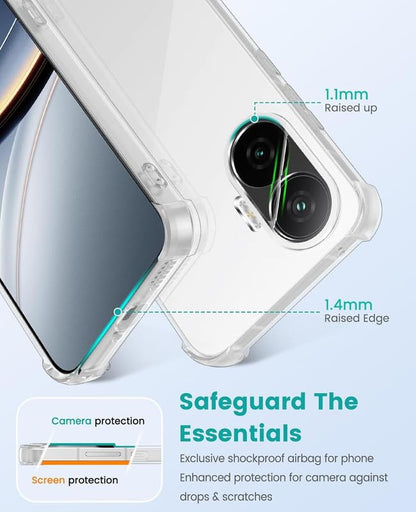 Transparent Crystal Clear Back Cover for Poco F7 5G