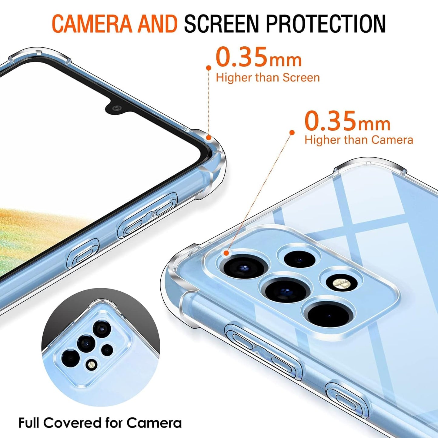 Transparent Crystal Clear Back Cover for Samsung Galaxy A33 5G