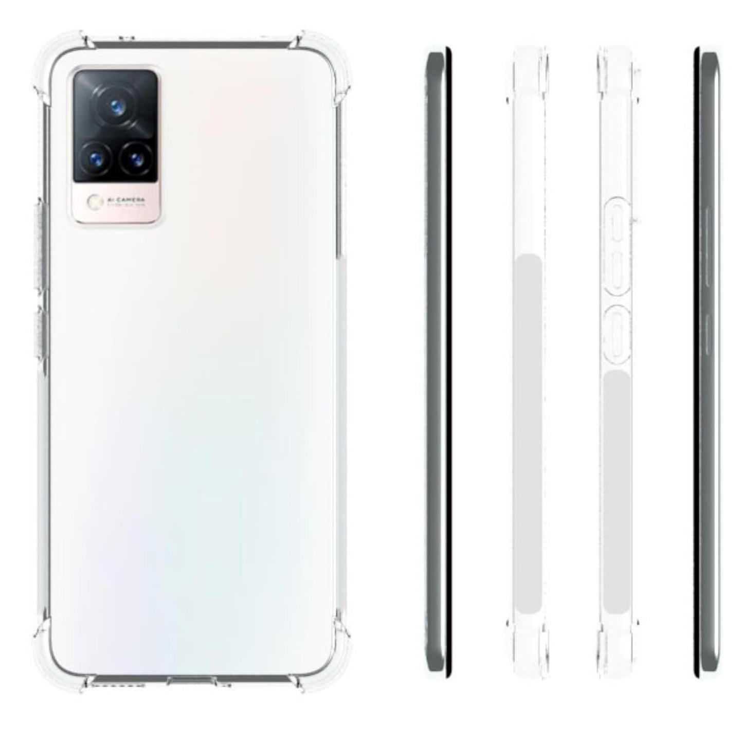 Transparent Crystal Clear Back Cover for Vivo V21 5G
