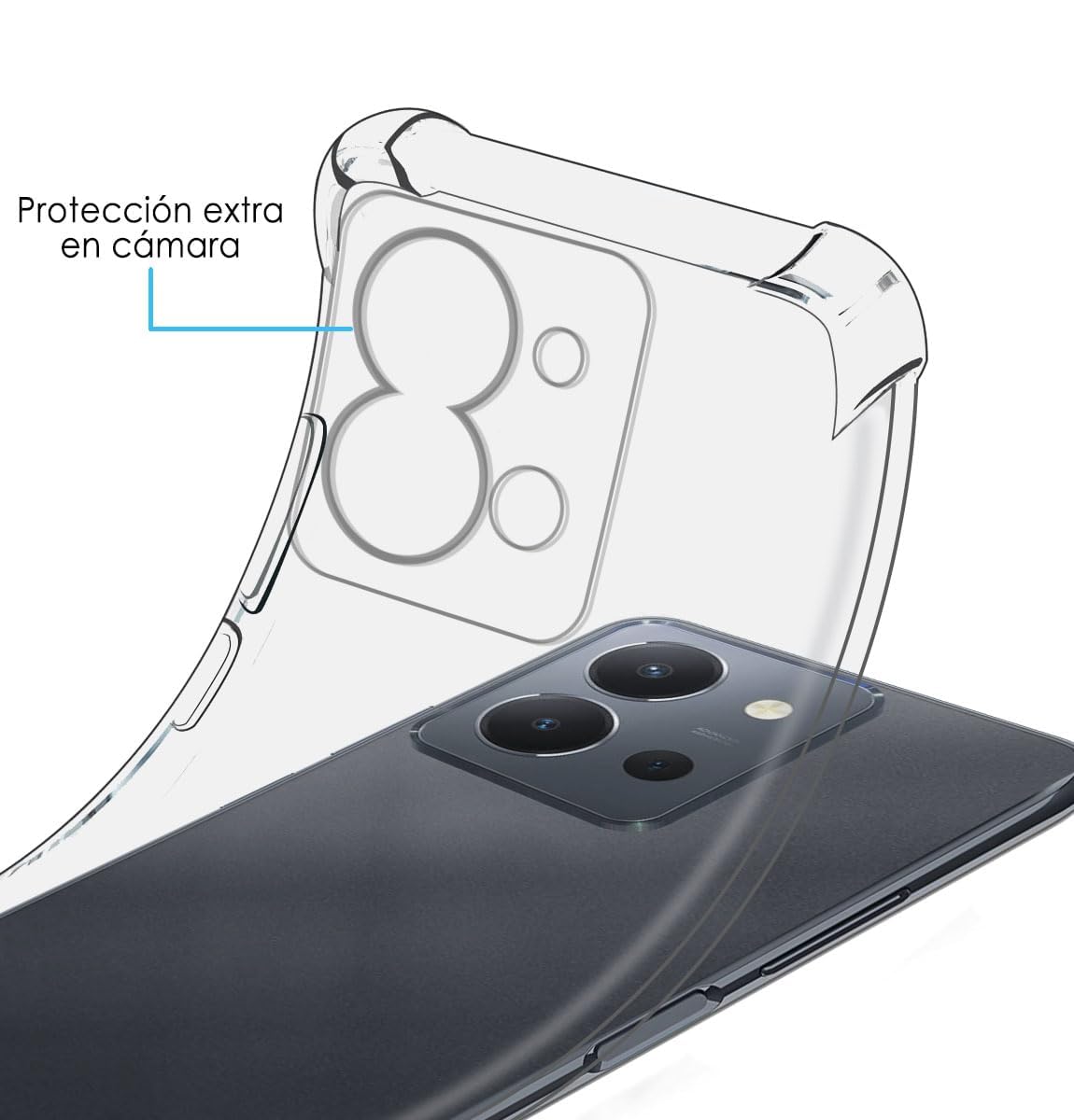 Transparent Crystal Clear Back Cover for Vivo Y200 Pro 5G